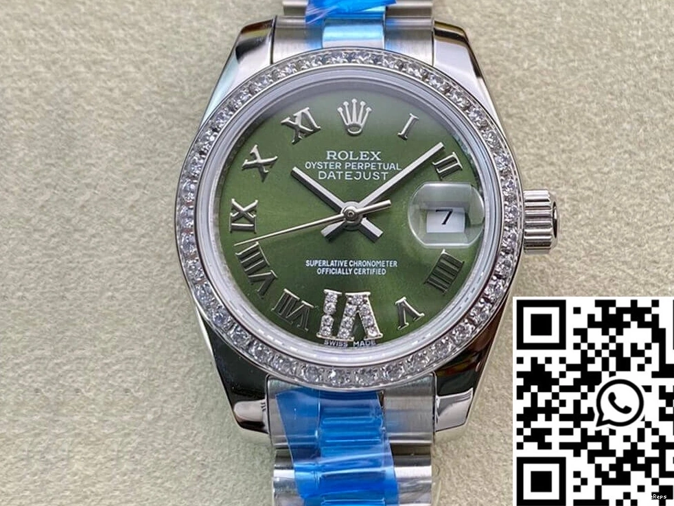 28MM Green Dial Factory Diamond-set Datejust BP Rolex 1119